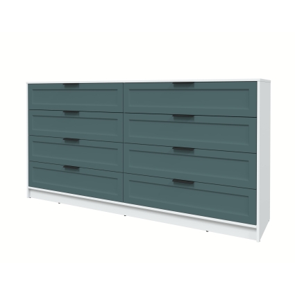 Kомод Тренд КТ-К197 (Белый ЛДСП/ Верде ЛМДФ) Ш1965 В1020 Г451